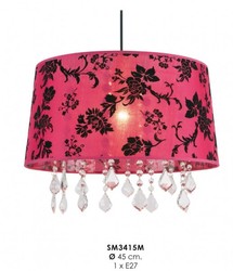 4250427871851 - Barock Design HÃ¤ngeleuchte Pendelleuchte mit Kristall-Deco SM3415M Rot Lampe Leuchte