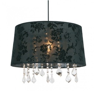 4250427871905 - Barock Design HÃ¤ngeleuchte Pendelleuchte mit Kristall-Deco SM3415M Schwarz Lampe Leuchte