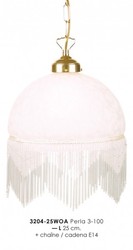 4250427871950 - HÃ¤ngeleuchte im Landhausstil mit Glasfransen 3204 - 25WOA 3 - 100 WeiÃ Leuchte Lampe