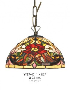 4250427872421 - Tiffany Hängeleuchte Ø 25 cm - Runde Pendelleuchte 4250427872421 - Tiffany Hängeleuchte Ø 25 cm - Runde Pendelleuchte
