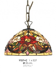 4250427872421 - Tiffany Hängeleuchte Ø 25 cm - Runde Pendelleuchte 4250427872421 - Tiffany Hängeleuchte Ø 25 cm - Runde Pendelleuchte