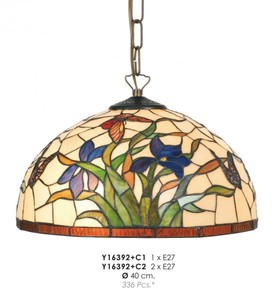 4250427872520 - Tiffany Pendelleuchte Durchmesser 40 cm Y16392 + C1 C2 Leuchte Lampe 4250427872520 - Tiffany Pendelleuchte Durchmesser 40 cm Y16392 + C1 C2 Leuchte Lampe