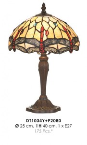 4250427872575 - Tiffany Hockerleuchte Bunt Ã 25 x H 40 cm - Handgefertigte Tiffany Tischleuchte