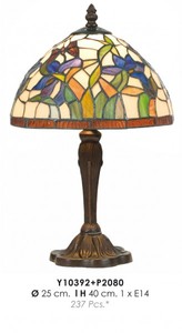 4250427873008 - Tiffany Tischleuchte Ã 25 x H 40 cm - Handgefertigte Tiffany Hockerleuchte