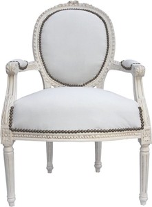 4252006227479 - Barock Salon Stuhl Creme   Creme Mod2