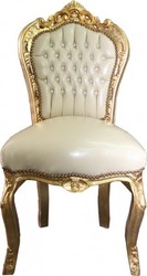 4250427873824 - Barock Esszimmerstuhl Creme   Gold mit Bling Bling Glitzersteinen - Limited Edition