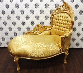 4250427878690 - Barock Kinder Chaiselongue Gold Gold Muster - Recamiere Barock MÃ¶bel