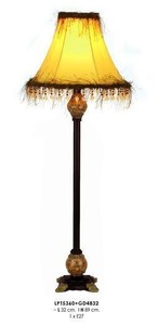 4250427882093 - Barock Hockerleuchte mit nostalgischem Schirm - Barockstil Tischleuchte