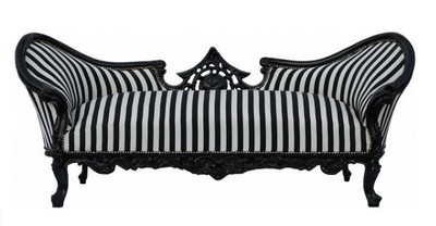 4250427838717 - Barock Sofa Garnitur Vampire Gold Muster Satin - Limited Edition - UNIKAT