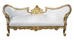 4250427883892 - Barock Sofa Vampire WeiÃ Gold - Limited Edition - Lounge Couch