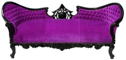 4250427883915 - Barock Sofa Vampire Lila   Schwarz- Limited Edition - Lounge Couch