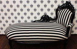 4250427884462 - Barock Chaiselongue Schwarz Weiß Streifen Schwarz - Barock Recamiere 4250427884462 - Barock Chaiselongue Schwarz Weiß Streifen Schwarz - Barock Recamiere