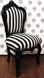 4250427886473 - Barock Esszimmer Stuhl Schwarz   WeiÃ Streifen   Schwarz B!