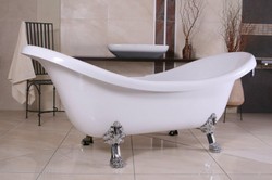 4250427889634 - Freistehende Luxus Badewanne Jugendstil Venedig WeiÃ Silber - Barock Badezimmer - Retro Badewanne Antik Stil - Badewanne Freistehend