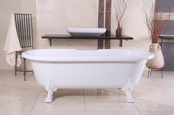4250427889665 - Freistehende Luxus Badewanne Jugendstil Milano WeiÃ WeiÃ - Barock Badezimmer Badewanne Freistehend