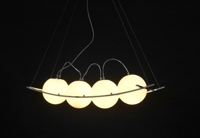 4250427892993 - Designer Pendelleuchte aus getöntem Glas Weiss Silber Leuchte Lampe 4250427892993 - Designer Pendelleuchte aus getöntem Glas Weiss Silber Leuchte Lampe