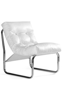 4250427894485 - Designer Salon Stuhl WeiÃ Lederoptik - Moderner Wohnzimmerstuhl