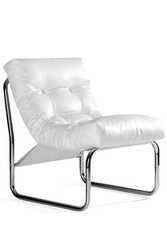 4250427894485 - Designer Salon Stuhl WeiÃ Lederoptik - Moderner Wohnzimmerstuhl