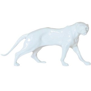 4250427895789 - Luxus Deko Figur Panther Weià 26 x 8 x H 11 cm - Kunststein Skulptur - Deko Accessoires 4250427895789 - Luxus Deko Figur Panther Weià 26 x 8 x H 11 cm - Kunststein Skulptur - Deko Accessoires
