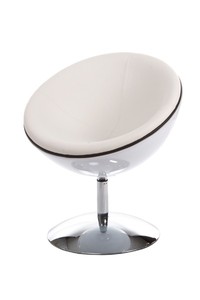 4250427897035 - Designer Drehsessel WeiÃ Hochglanz WeiÃ Lounge Sessel - Moderner Stuhl