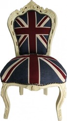 4250427899473 - Barock Esszimmer Stuhl Union Jack   Creme