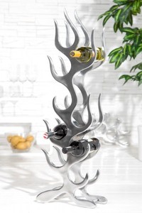 4250427899602 - Designer Weinregal für 9 Flaschen aus poliertem Aluminium Höhe 93 cm Breite 27 cm Tiefe 14 cm - Flaschenhalter Flaschenablage 4250427899602 - Designer Weinregal für 9 Flaschen aus poliertem Aluminium Höhe 93 cm Breite 27 cm Tiefe 14 cm - Flaschenhalter Flaschenablage
