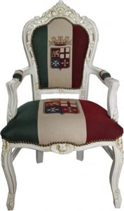 4250427899619 - Barock Esszimmer mit Armlehnen Italien   Creme Antik Stil