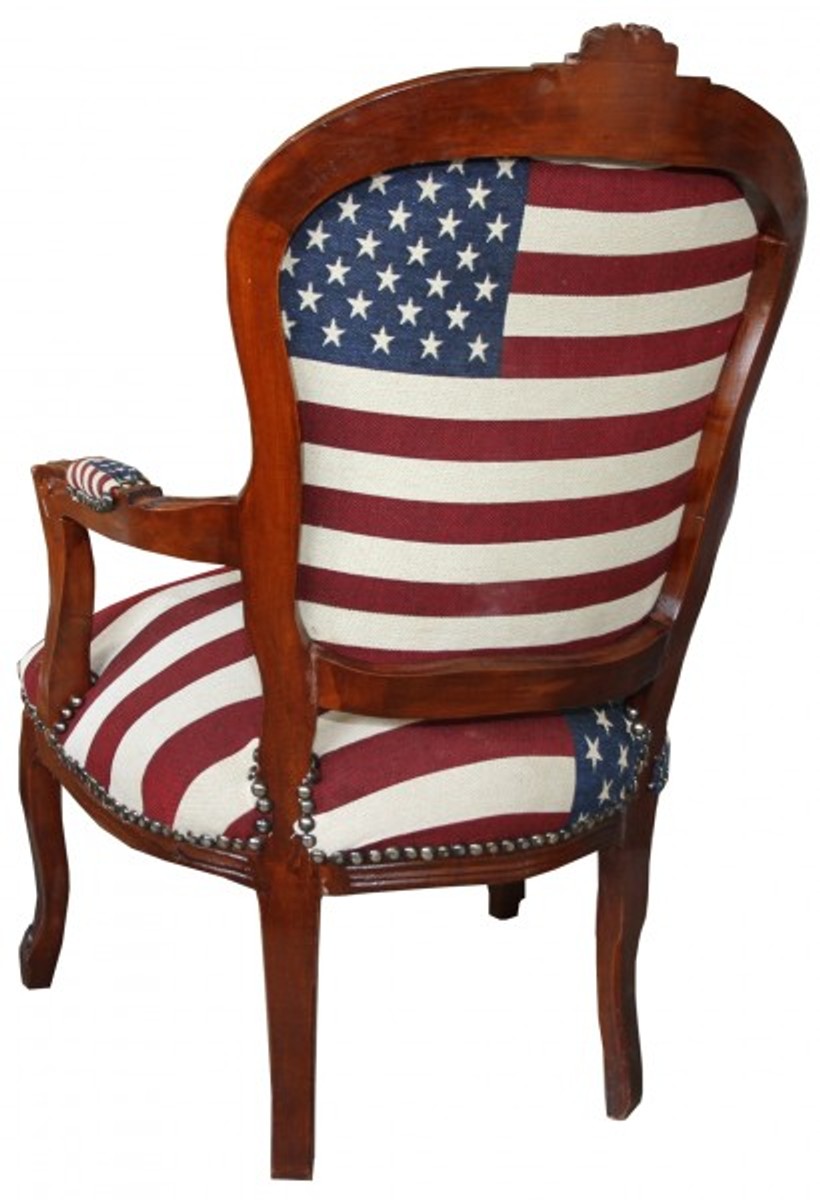 Baroque Salon Chair Mod1 Usa Design Mahogany Brown U S Style