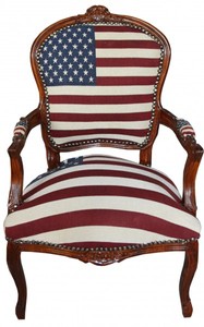 4250428000007 - Barock Salon Stuhl Mod1 USA Design Mahagoni Braun - USA Stil 4250428000007 - Barock Salon Stuhl Mod1 USA Design Mahagoni Braun - USA Stil
