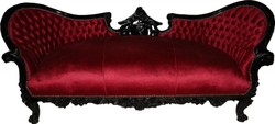 4251549394068 - Barock Sofa Vampire Bordeaux   Schwarz
