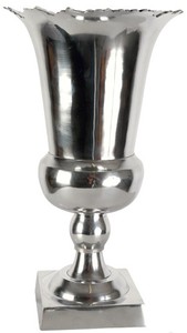 4250828301568 - Designer Vase aus poliertem Aluminium silber HÃ¶he 405 cm Breite 225 cm - wunderschÃ¶ne Vase Deko Vase
