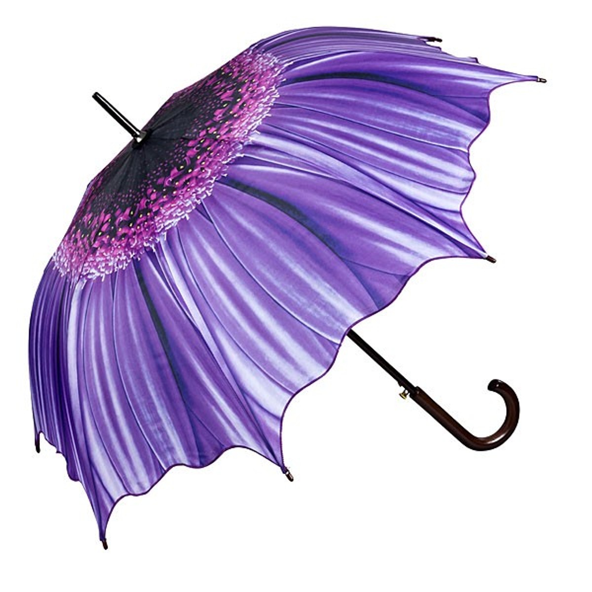 Myschirm Designer Umbrella With Floral Motif In Purple Elegant Umbrella Luxury Design 5992