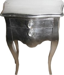 4250828302053 - Barock Kommode Silber 72 x 50 x 30 cm - Nachtschränkchen - Nachtschrank 4250828302053 - Barock Kommode Silber 72 x 50 x 30 cm - Nachtschränkchen - Nachtschrank