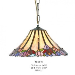4250828306754 - Handgefertigte Tiffany Pendelleuchte Hängeleuchte Durchmesser 40 cm 1-Flammig - Leuchte Lampe 4250828306754 - Handgefertigte Tiffany Pendelleuchte Hängeleuchte Durchmesser 40 cm 1-Flammig - Leuchte Lampe
