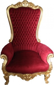 4250828309731 - Barock Thron Sessel Majestic Bordeaux Gold - Riesensessel - Thron Stuhl Tron 4250828309731 - Barock Thron Sessel Majestic Bordeaux Gold - Riesensessel - Thron Stuhl Tron
