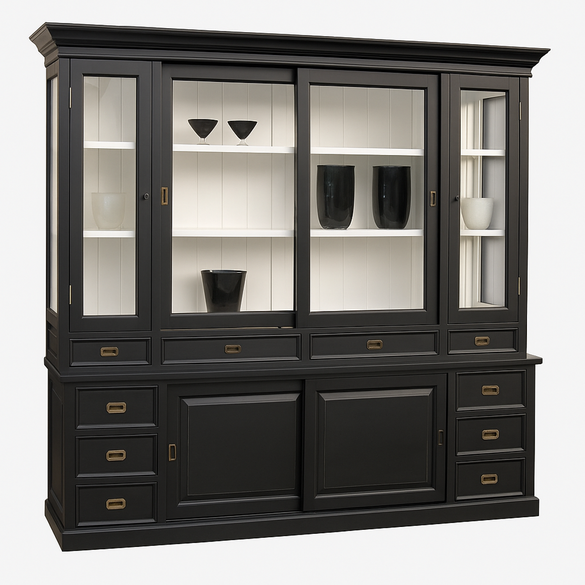 Large Shabby chic country house style cabinet with 5 doors and 10 drawers - buffet cabinet - wardrobe dining room Large Shabby chic country house style cabinet with 5 doors and 10 drawers - buffet cabinet - wardrobe dining room