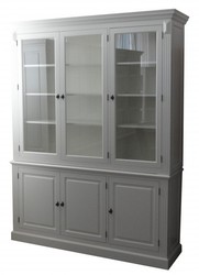 4250828309953 - GroÃer Shabby Chic Landhaus Stil Schrank mit 4 TÃ¼ren WeiÃ - Buffetschrank - Schrank Esszimmer