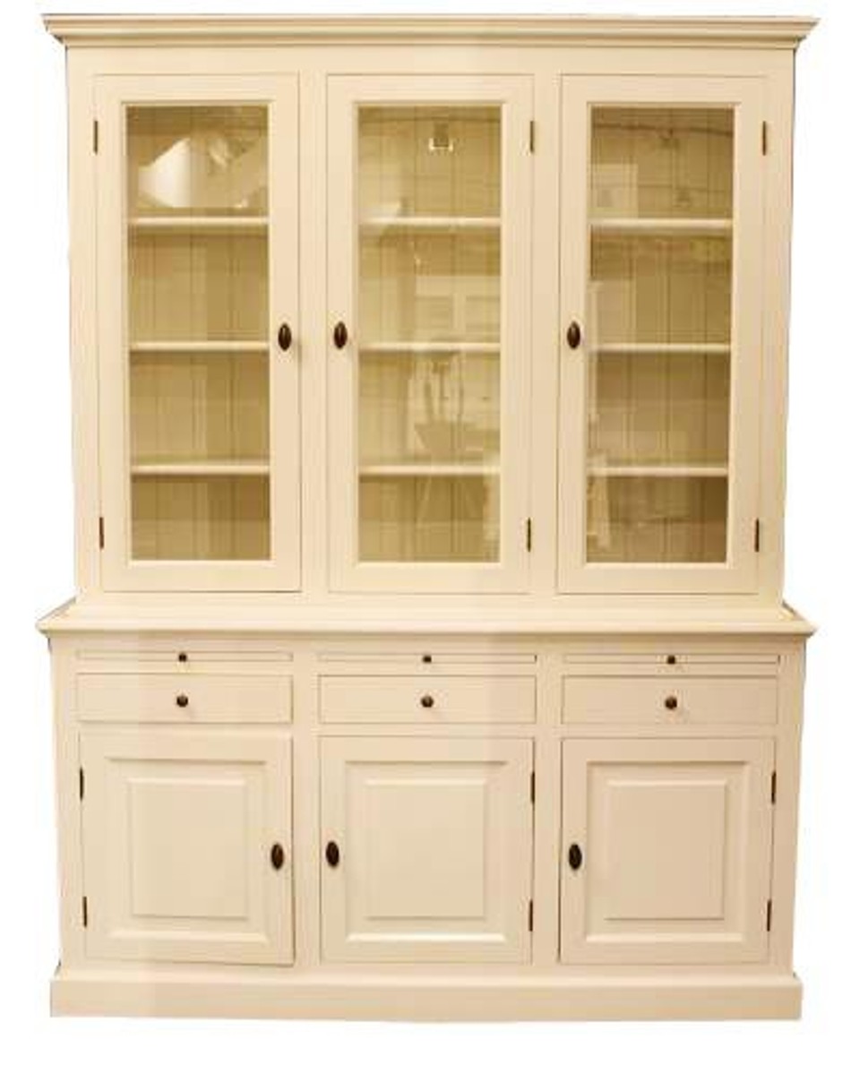 Large Shabby Chic Country House Style Cabinet With 4 Doors And 3