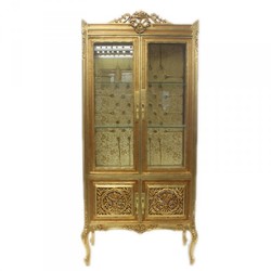 4250828310126 - Barock Vitrine Gold ModF5 - Doppel Vitrinenschrank