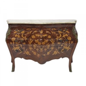 4250828310249 - Barock Kommode mit Marmorplatte Model Mahagoni