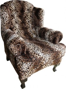 4250828310423 - Limited Edition Designer Chesterfield Ohren Sessel Leopard - Club MÃ¶bel