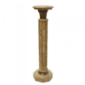 4250828312809 - SÃ¤ule aus Marmor im Barockstil creme HÃ¶he 110cm Breite 30cm Tiefe 30 cm - MarmorsÃ¤ule