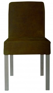 4250828312960 - Designer Esszimmer Stuhl ModEF 35 Braun Leder - HotelmÃ¶bel - Holz Buche