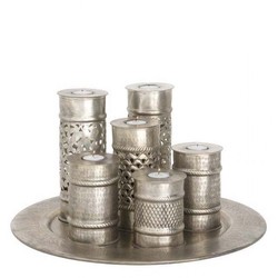 4250828313134 - Massiver Luxus KerzenstÃ¤nder Antikstil Silber Marrakech Medium 50cm