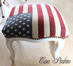 4250828318092 - Barock FuÃhocker USA Design Creme - Hocker USA Flagge 4250828318092 - Barock FuÃhocker USA Design Creme - Hocker USA Flagge