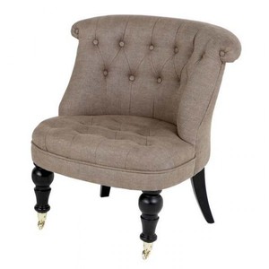 4250828318252 - Luxus Sessel Chesterfield Camel Leinen- Vintage Style MÃ¶bel