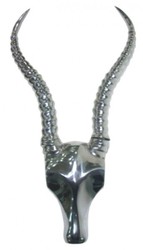 4250828319808 - Designer Geweih Aluminium Geissbock Alu Dekoration Wandgeweih Wandfigur Wanddekoration