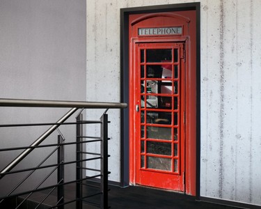 4250828323409 - TÃ¼r 20 XXL Wallpaper fÃ¼r TÃ¼ren 20019 Telephone Telefon - selbstklebend- Blickfang fÃ¼r Ihr zu Hause - TÃ¼r Aufkleber Tapete Fototapete FotoTÃ¼r 20 XXL Vintage Antik Stil Retro Wallpaper Fototapete