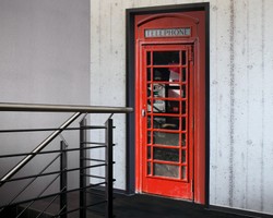 4250828323409 - TÃ¼r 20 XXL Wallpaper fÃ¼r TÃ¼ren 20019 Telephone Telefon - selbstklebend- Blickfang fÃ¼r Ihr zu Hause - TÃ¼r Aufkleber Tapete Fototapete FotoTÃ¼r 20 XXL Vintage Antik Stil Retro Wallpaper Fototapete