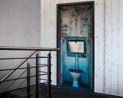 4250828323454 - TÃ¼r 20 XXL Wallpaper fÃ¼r TÃ¼ren 20024 WC - selbstklebend- Blickfang fÃ¼r Ihr zu Hause - TÃ¼r Aufkleber Tapete Fototapete FotoTÃ¼r 20 XXL Vintage Antik Stil Retro Wallpaper Fototapete